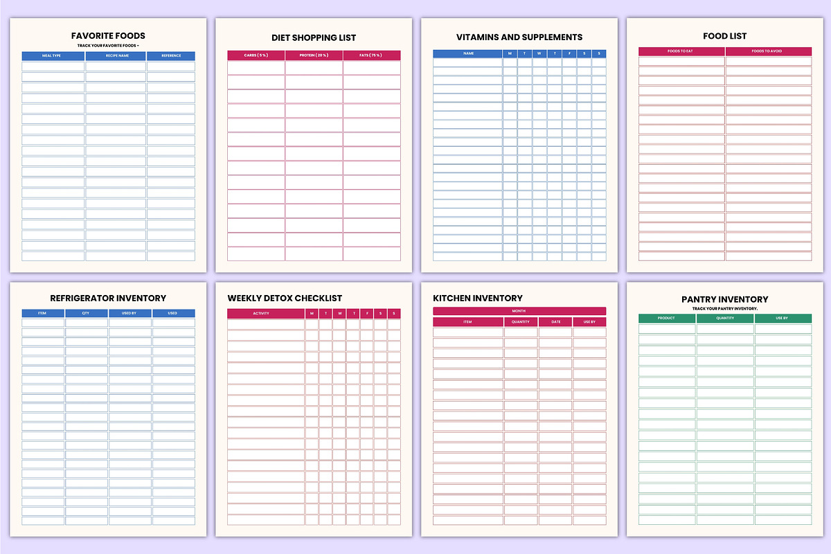 2026 Meal Planner Bundle Canva, a Stationery Template by Mustafiz (Photo 3 of 5)