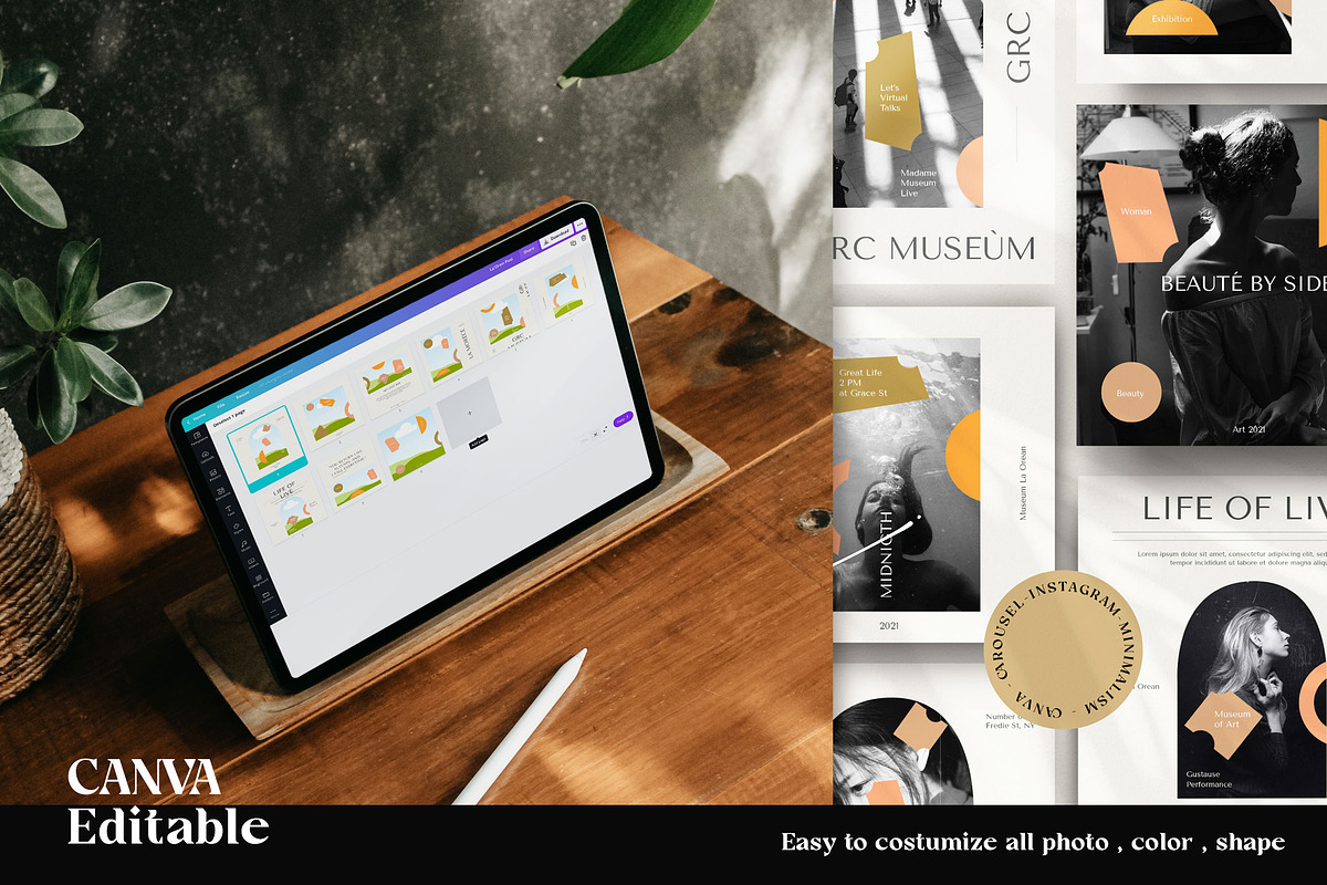 La Orange - CANVA & PS Instagram, a Social Media Template by Dirtytemp Studio (Photo 2 of 6)