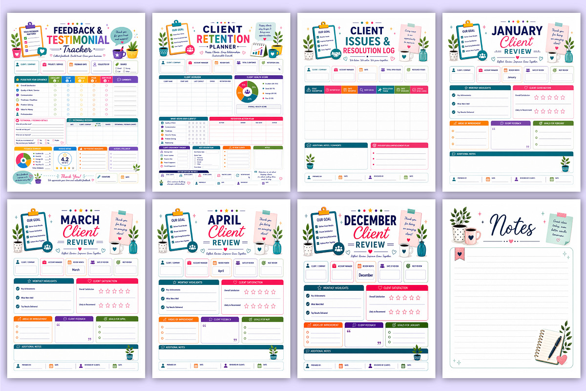 2027 Client Management Planner | CRM, a Stationery Template by Mustafiz (Photo 5 of 5)