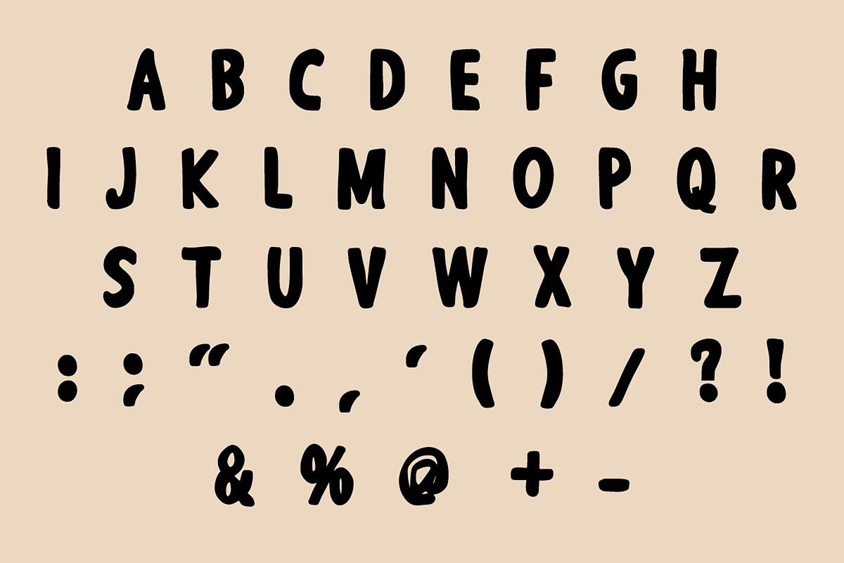 Barbie School - Handrawn Font, a Handwritten Font by Fourteen Letter (Photo 15 of 18)