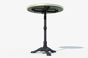 Round bistro table, a Furniture 3D Model by happy brush (Thumbnail 4 of 12)
