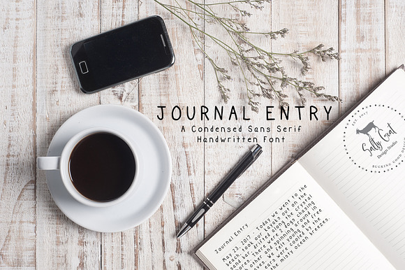 Journal Entry Handwritten Print Font preview 6