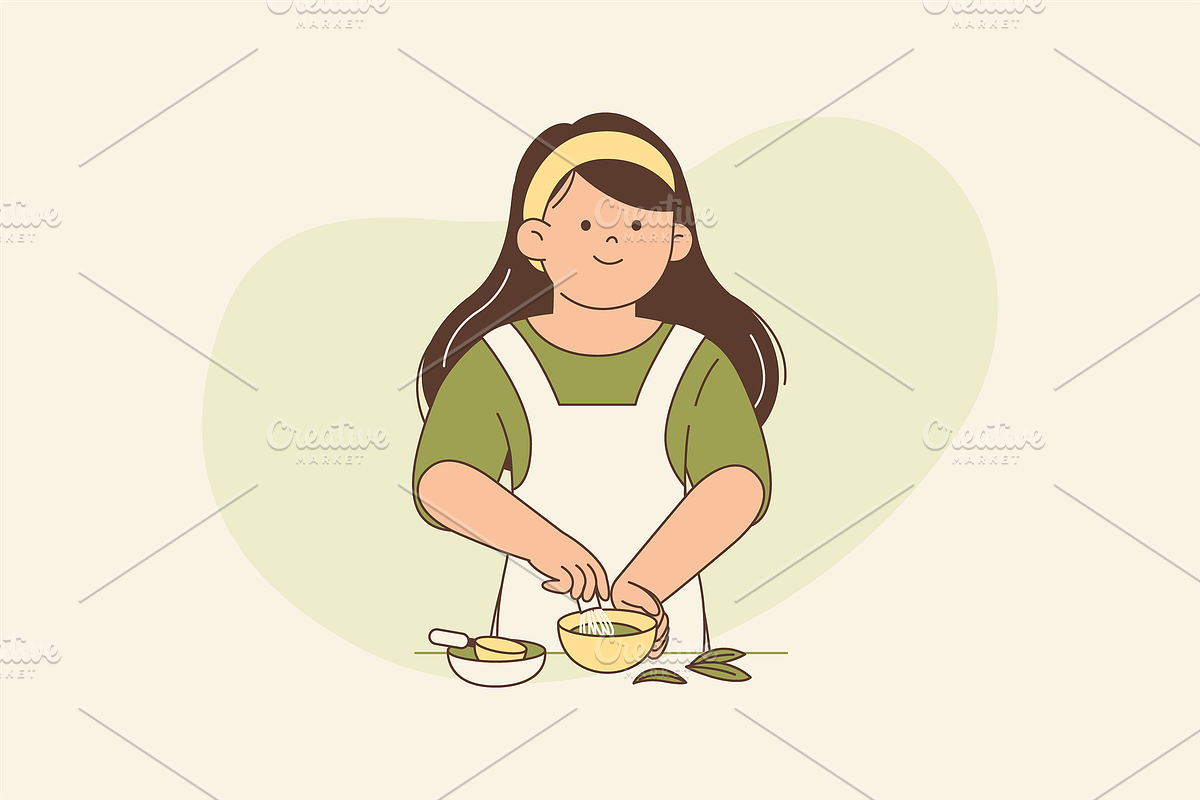 People with Matcha Illustration, an Object Graphic by Jump Studio (Photo 7 of 12)