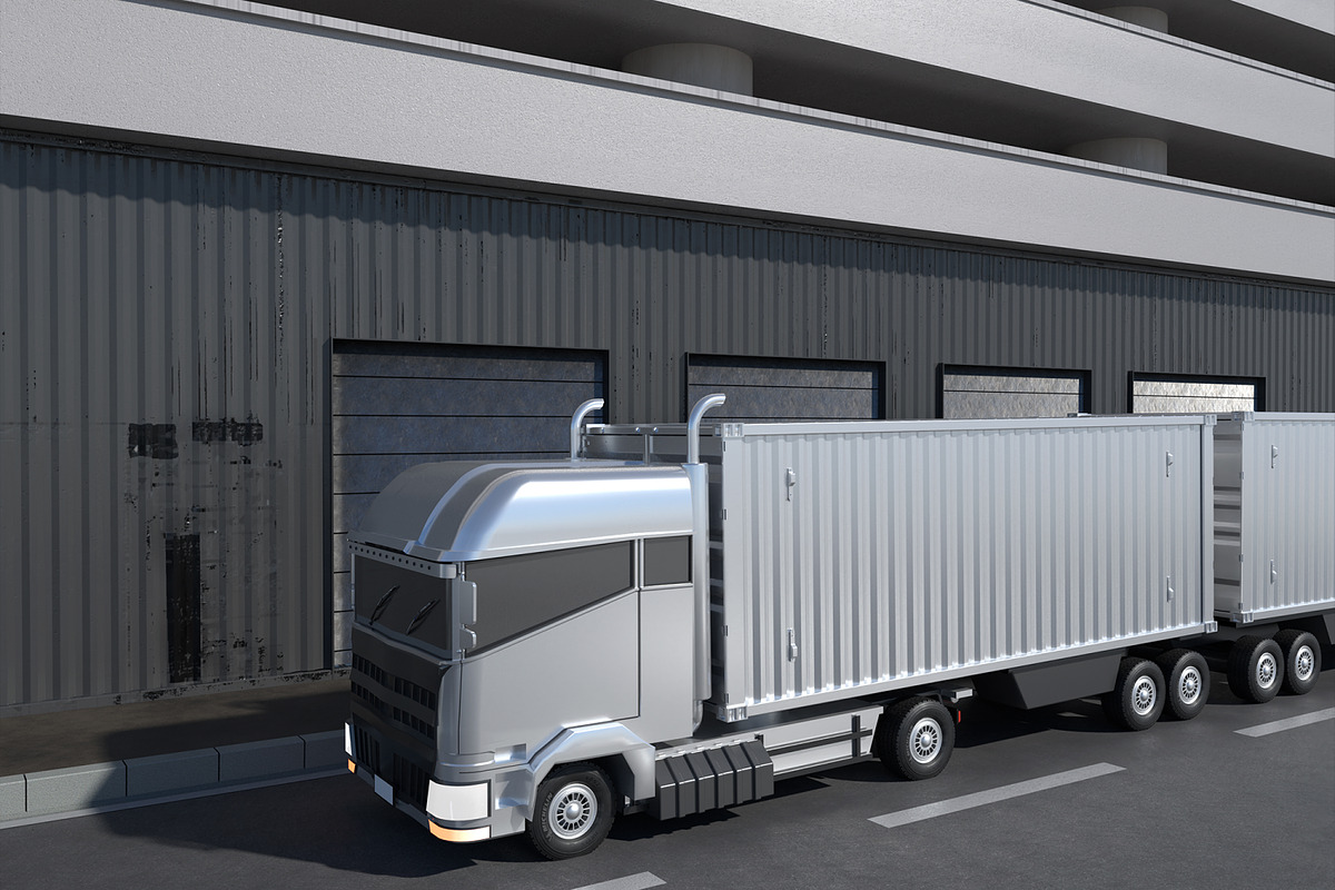 Container Truck Mockup, a Cups & Container Mockup by Unerispace (Photo 4 of 5)
