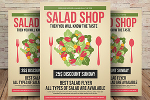 Salad Restaurant Flyer Template