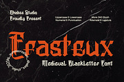 Frasteux - Medieval Blackletter Font, a Blackletter Font by Dhabee (Thumbnail 1 of 15)