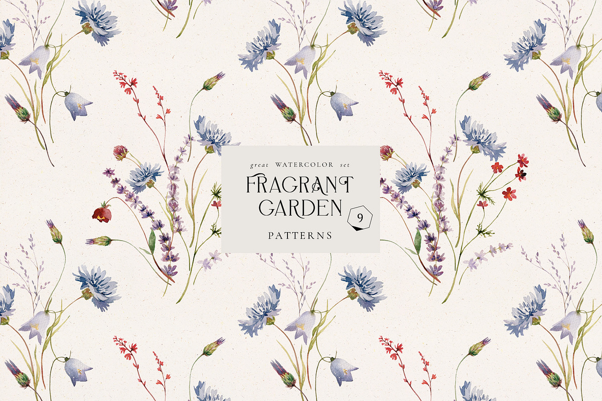 Fragrant garden-great watercolor set, a Decorative Illustration by Pamyatka Shop (Photo 16 of 24)