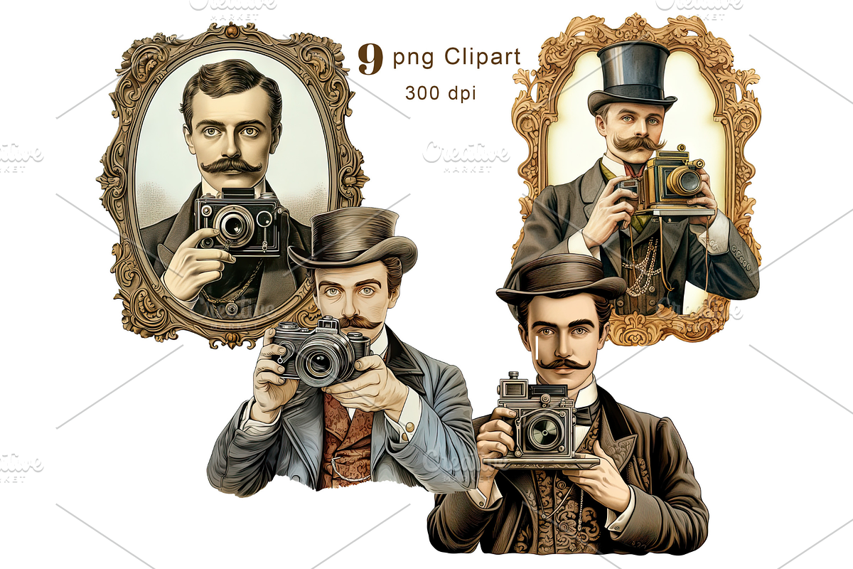 Victorian Photographer PNG Clipart, an Illustration by Memories By Lea (Photo 2 of 9)
