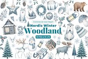 50 Nordic Christmas Line Art Clipart, an Animal Illustration by Luxe (Thumbnail 1 of 4)
