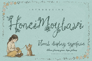 HoneiMoylavi, Delicate Floral Script