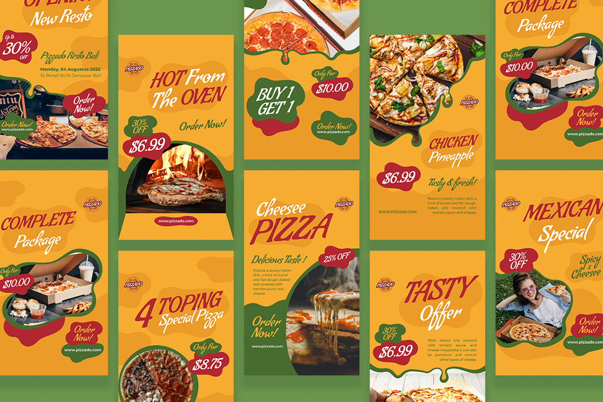 Pizzado Pizza Restaurant, a Social Media Template by kerismaker (Photo 2 of 3)