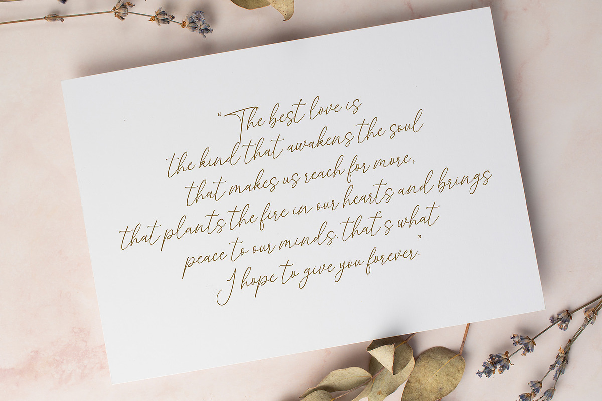 First Love-A Modern Script Font, a Script Font by MJB Letters (Photo 3 of 9)