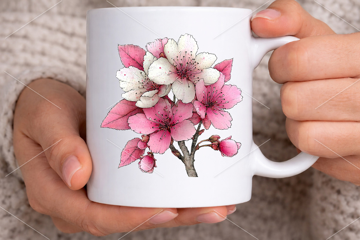 Watercolor Spring Flower Clipart PNG, an Illustration by Canvas Craft (Photo 4 of 7)