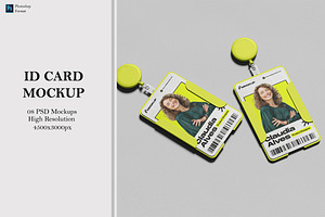 High Quality ID Card Mockup