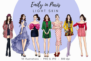 Emily In Paris - Light Skin Clipart