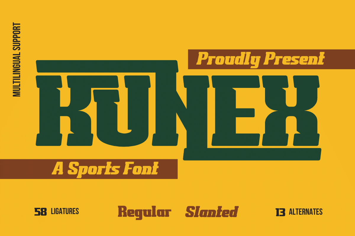 KUNEX | Athletic Font, a Font by twinstd (Photo 1 of 13)