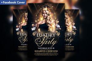 Luxury Night Party Flyer Template, a Flyer Template by Hyperpix Productions