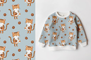 Tiger and cookies, a Pattern Graphic by Olena Kuznietsova (Thumbnail 5 of 8)
