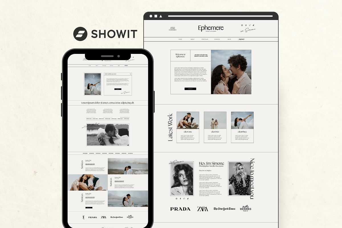 Showit Website Template Photography, an App Template by Branding Babe Co.