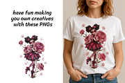 Floral Fairy Clipart Bundle, a Person Illustration by InkyQueenArt (Thumbnail 3 of 5)