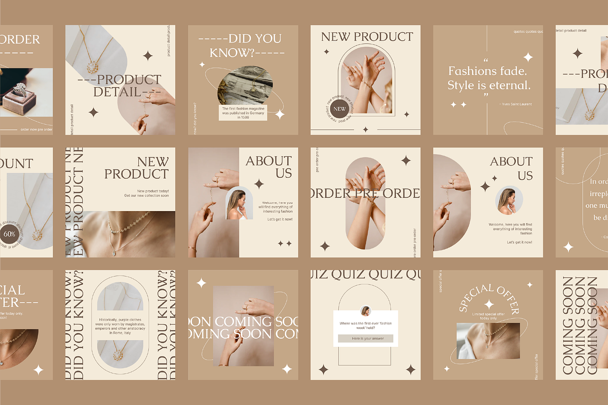 Esthetique Fashion Instagram Kit, a Social Media Template by Illustraly Design (Photo 2 of 3)