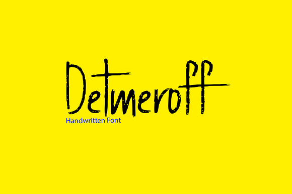 Detmeroff - Handwritten Display Font preview 7