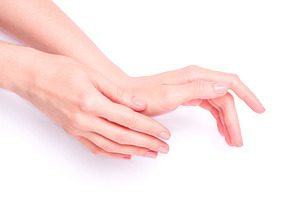 Beautiful female hands isolated containing arm, background, and beautiful
