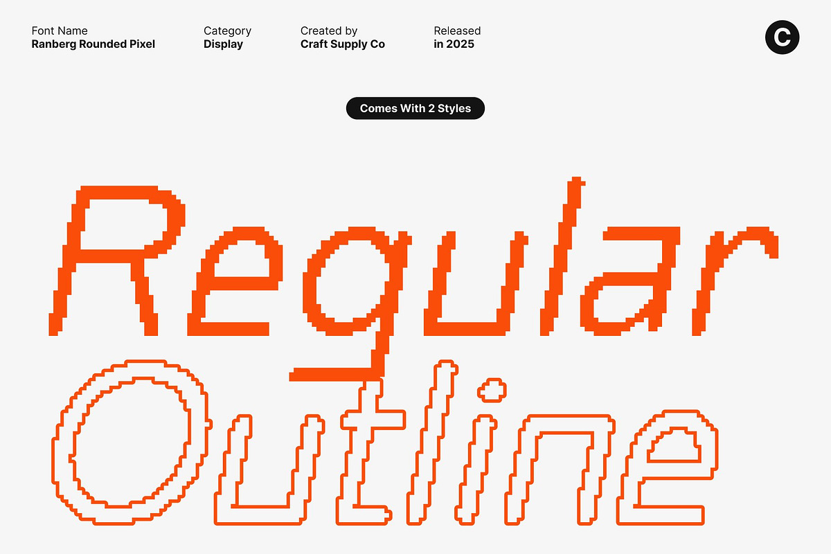 Ranberg Rounded Pixel, a Sans Serif Font by Craft Supply Co. (Photo 4 of 8)