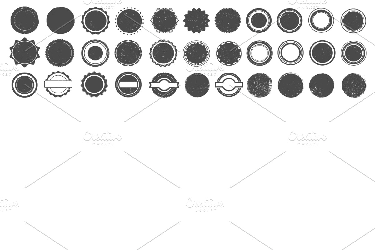 Grunge Stamp Set, an Icon by AlexMstudio