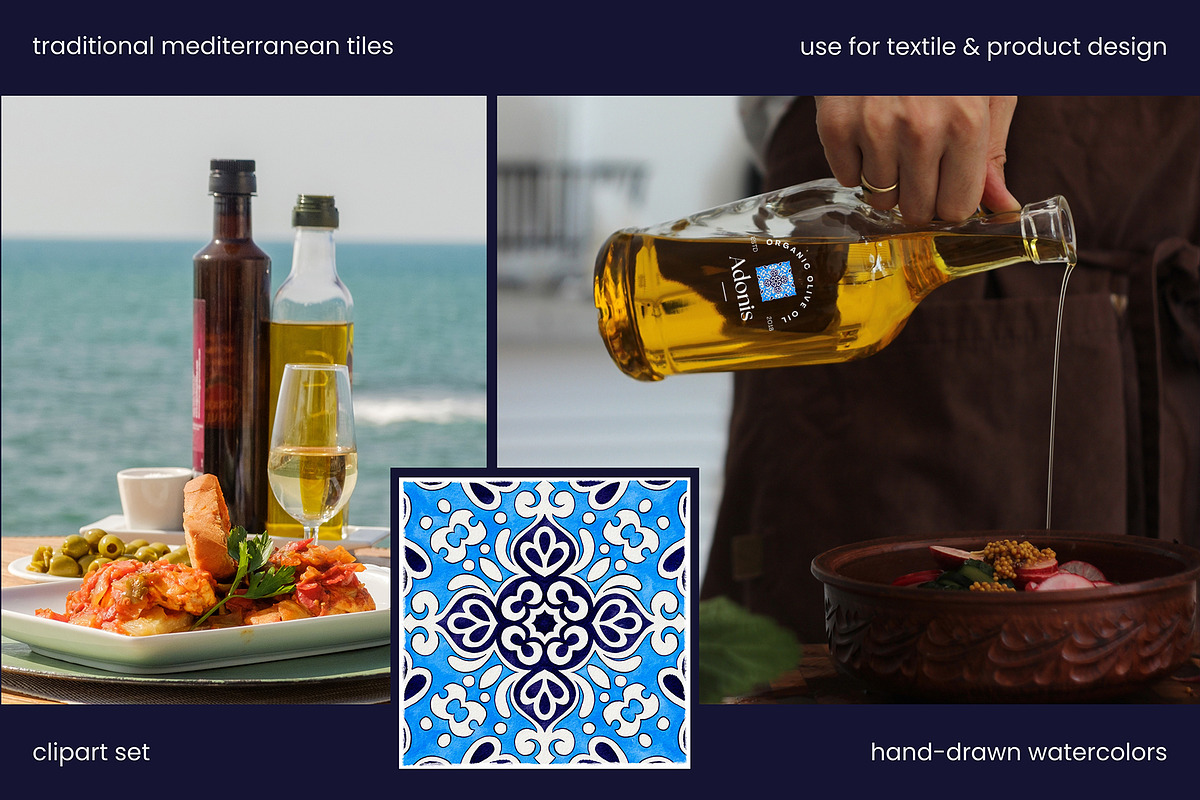 Traditional Mediterranean Tiles SET1, an Object Illustration by ilonitta (Photo 8 of 9)