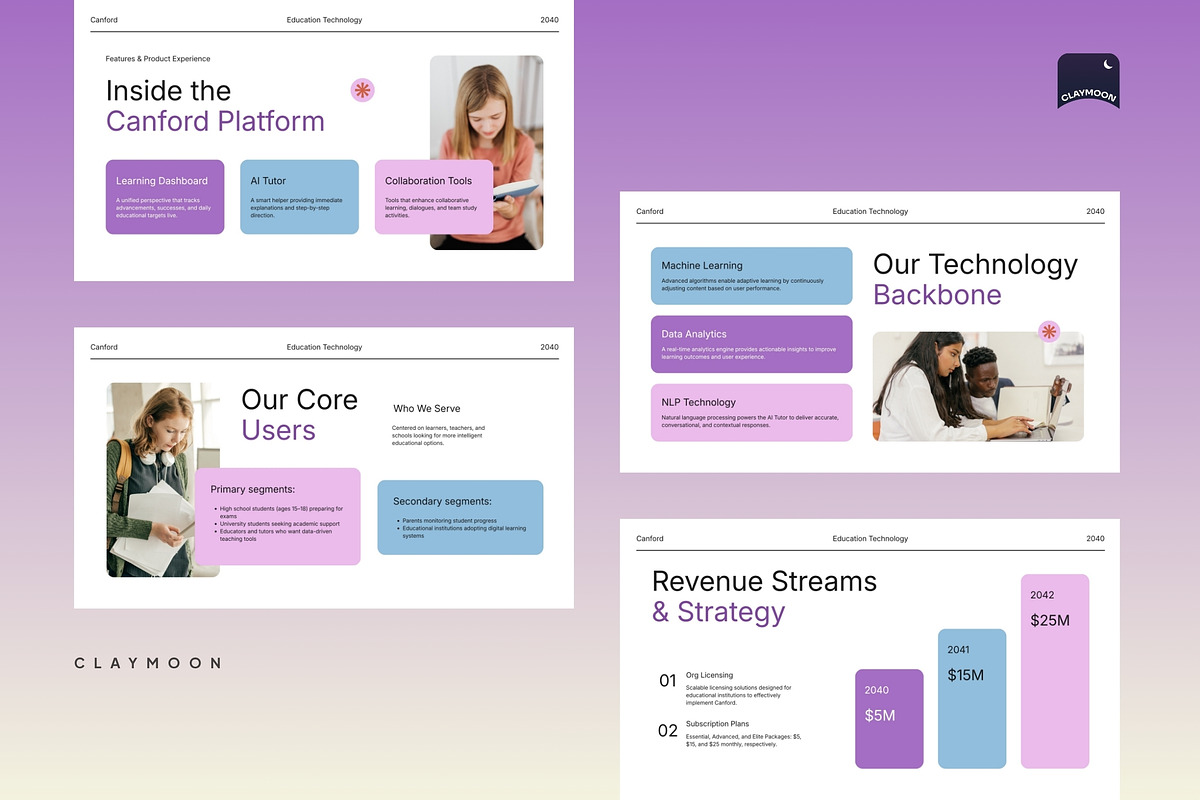 Modern Education Pitch Deck, a Presentation Template by Claymoon Lab (Photo 6 of 7)