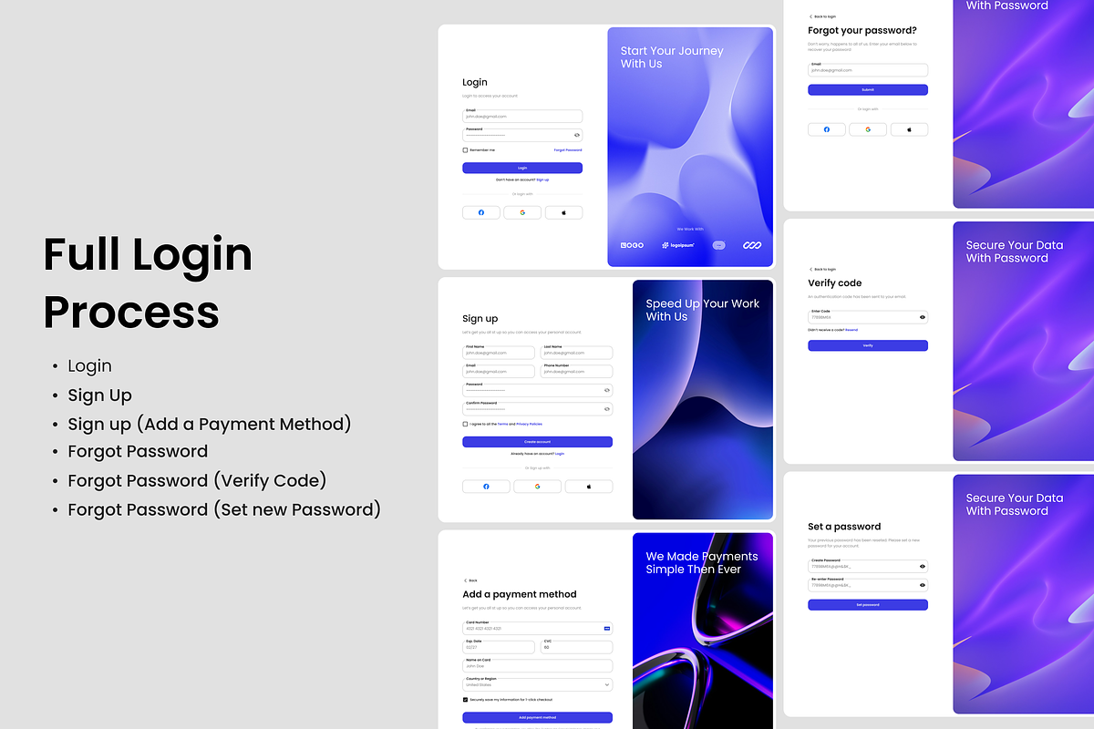 Login Signup Forget Password Page, a Landing Page Template by Hammad Arif (Photo 1 of 7)
