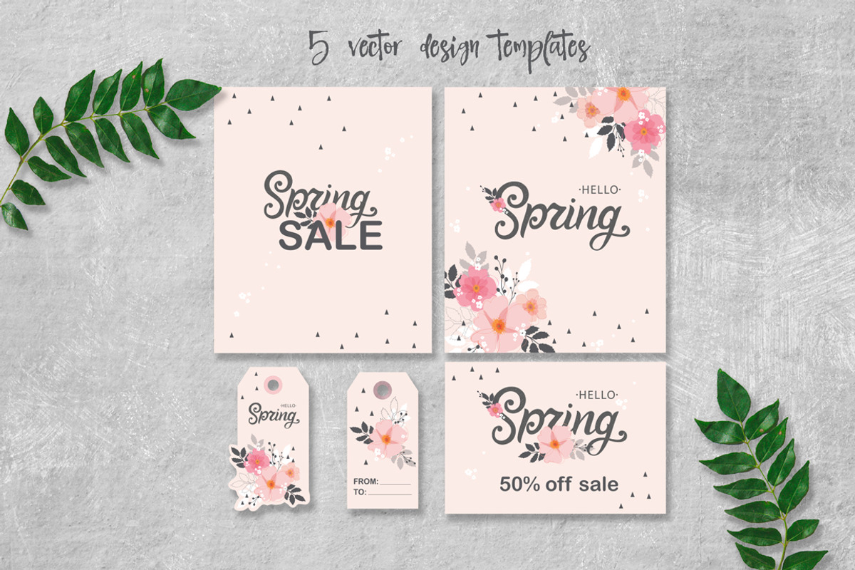 Spring Set - templates, lettering..., a Poster Template by Anna's Lettering (Photo 6 of 7)