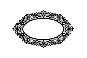 Vintage Lace Oval Frame Bundle, an Illustration by yasushie (Thumbnail 9 of 30)