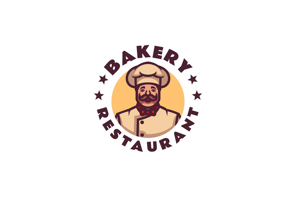 Bakery Chef Mascot Logo Design, a Branding & Logo Template by Artnivora.Std