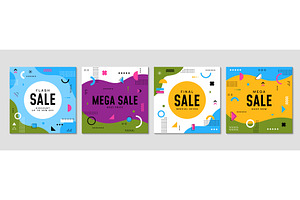 Sale banners, modern shapes design, a Decorative Illustration by Buch&Bee