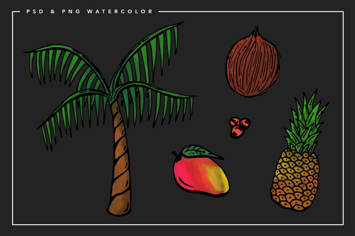 Tropical Watercolor Illustrations, an Illustration by Spring Break Jake (Photo 15 of 19)