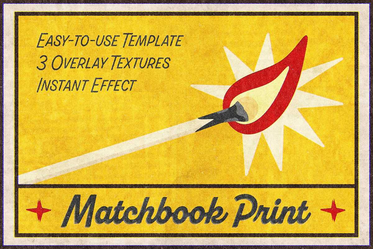 Authentic Matchbook Design Template, a Layer Style Add-On by Design Squad (Photo 1 of 7)
