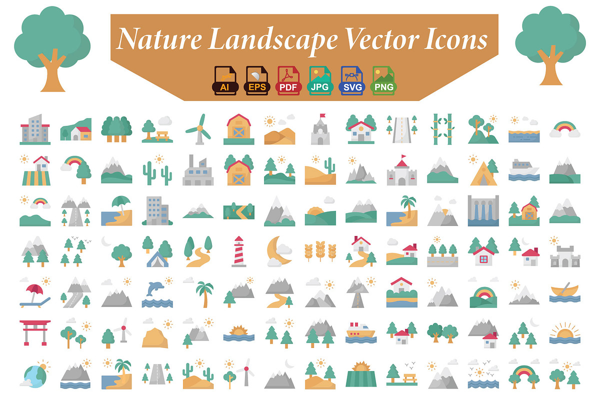Nature and Landscape Icon Pack, an Icon by Vector Portal (Photo 1 of 5)