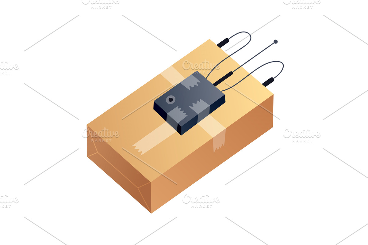 Explosive C4 bomb Vector icon, an Object Illustration by Things for designers