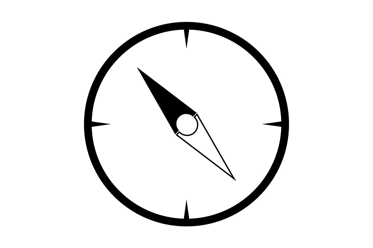 Compass icon design template, a Solid Icon by Sumberpangan (Photo 1 of 3)