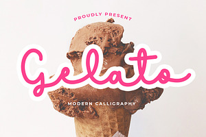 Gelato Modern Calligraphy Font, a Script Font by Formatika Studio