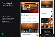Figma SaaS Landing Page, a Landing Page Template by Musara (Thumbnail 1 of 6)