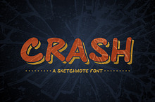 Crash: A Handrawn Sketchnote Font