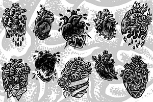 Human Heart Tattoo Style