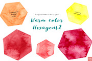Sunny Watercolor Hexagons, an Object Graphic by LittleAcornGraphics (Thumbnail 4 of 4)