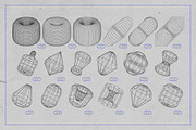 3D Wireframe Shapes | set 5, an Object Graphic by MaximGertsen (Thumbnail 2 of 7)