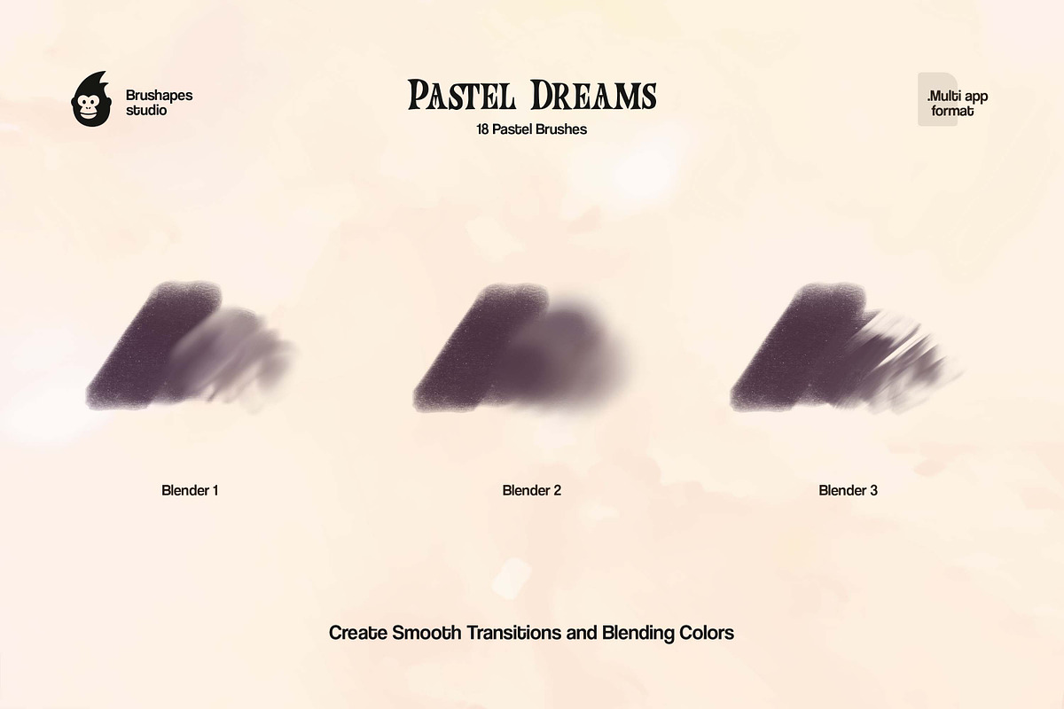 Multi App Pastel Dreams Brushes, a Brush Add-On by brushapes.com (Photo 6 of 9)