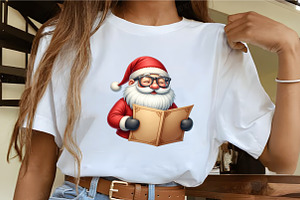 Watercolor Christmas Funny Santa Cli, an Illustration by CrexoraLab