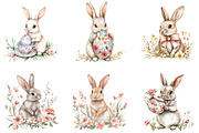 Easter Clipart Spring Bunnies, an Illustration by Designking (Thumbnail 3 of 5)